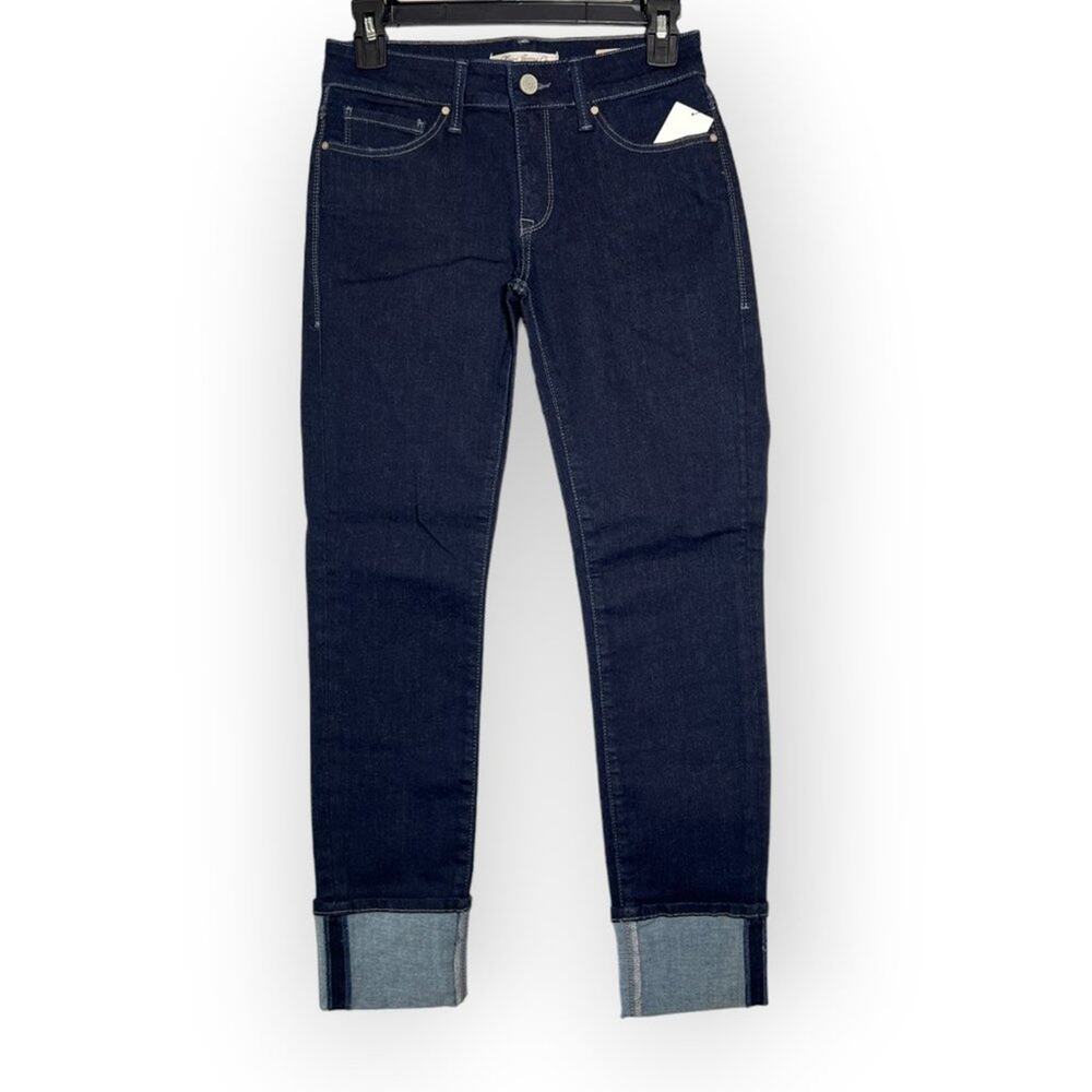 NWT MAVI ERICA Mid Rise Skinny Cuffed Jeans SIZE 27 Dark Wash Denim NEW